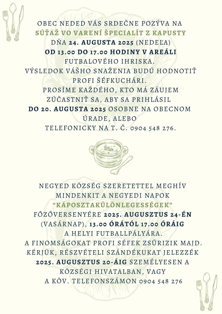 Súťaž vo varení - Főzőverseny